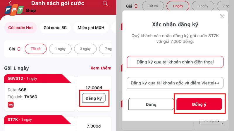 Nhấn vào nút Đăng ký