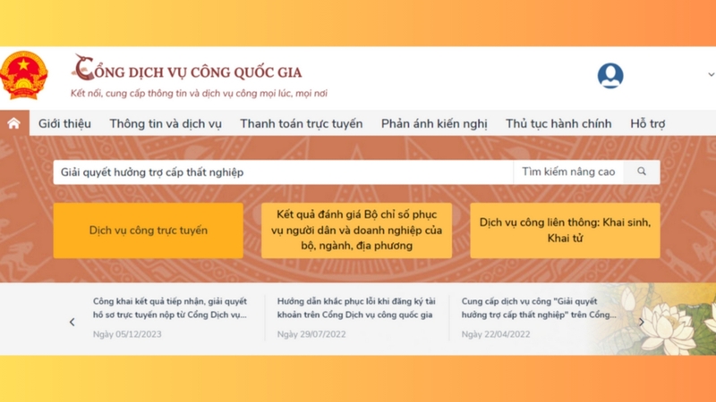 Bước 4: Tìm kiếm dịch vụ công