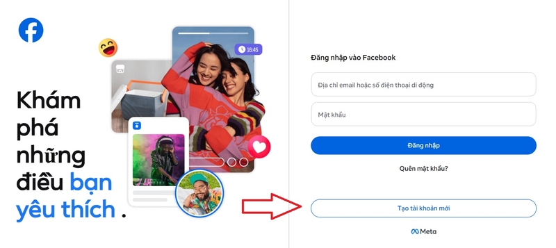 cách đăng ký Facebook bằng số điện thoại 1