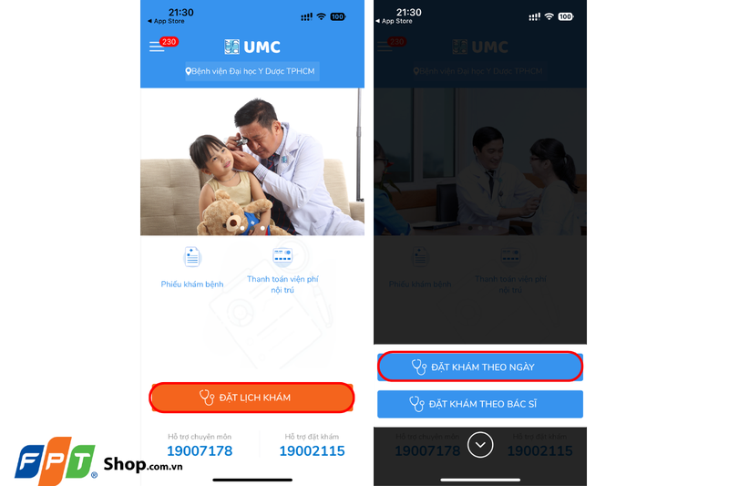 cách đăng ký khám bệnh online Đại Học Y Dược 2