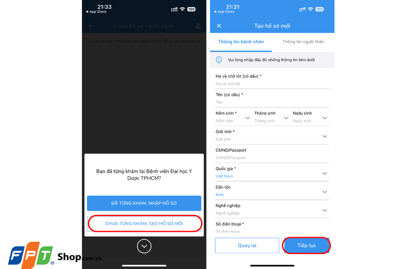 cách đăng ký khám bệnh online Đại Học Y Dược 3