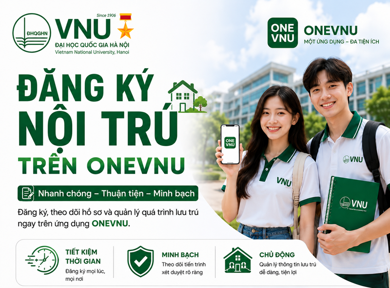 Các bước đăng ký tại Đại học Quốc gia Hà Nội - bước 1