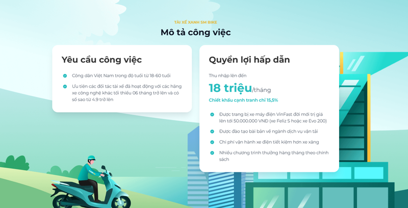 đăng ký làm tài xế xanh sm