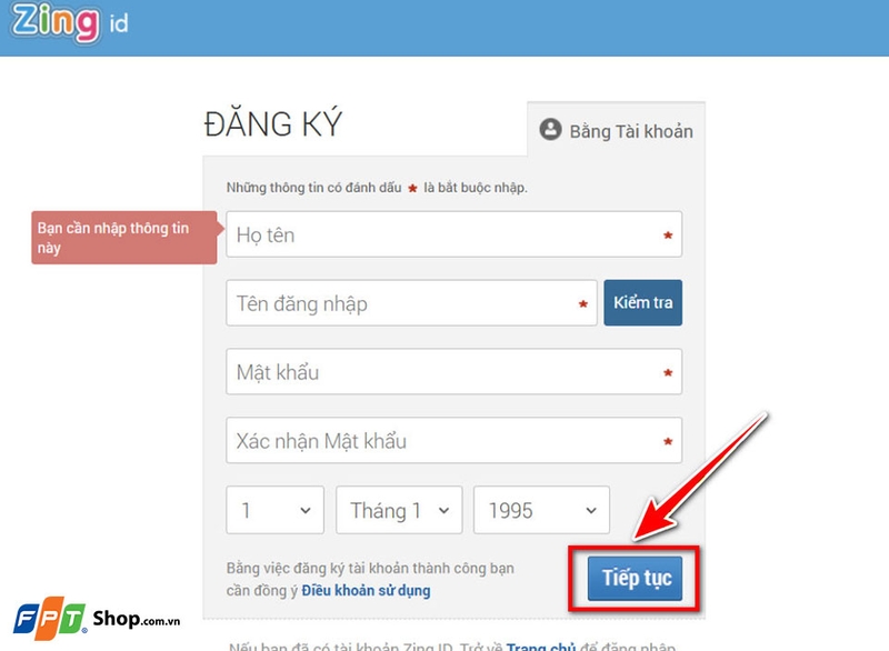 Cách đăng ký tài khoản Zing ID - 04