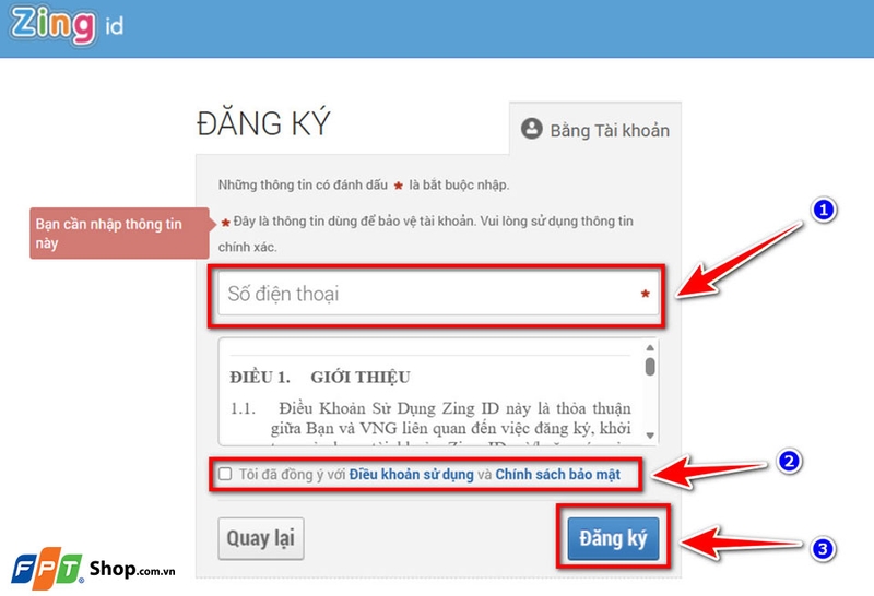 Cách đăng ký tài khoản Zing ID - 05
