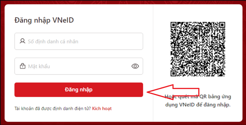 Hoàn tất đăng nhập trên ứng dụng