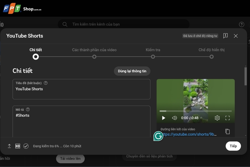 cách đăng video Shorts trên YouTube bằng máy tính 7