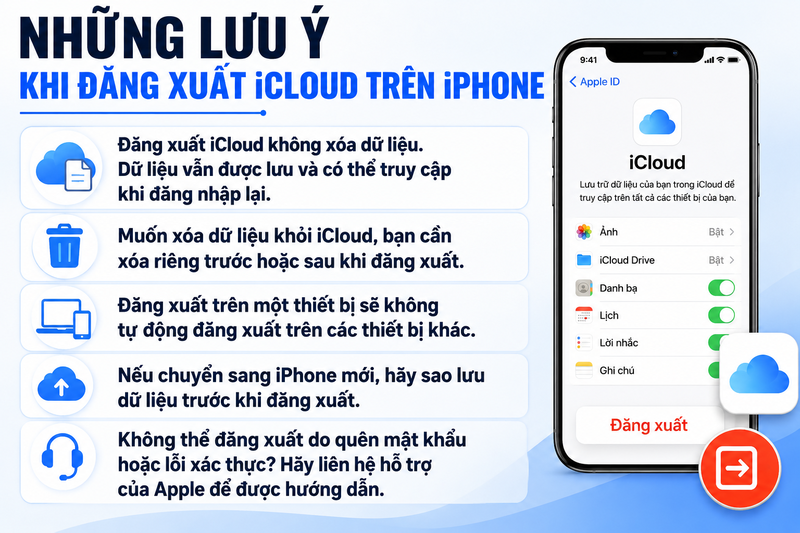 Cách đăng xuất iCloud trên iPhone - hình 5