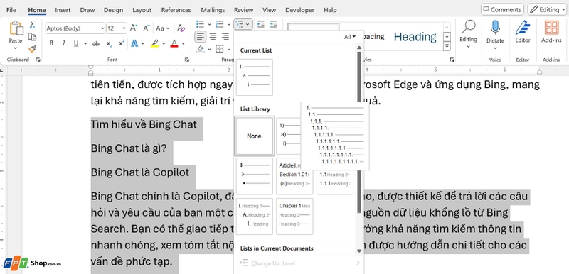 cách đánh số thứ tự 1.1 1.2 trong word ảnh 3
