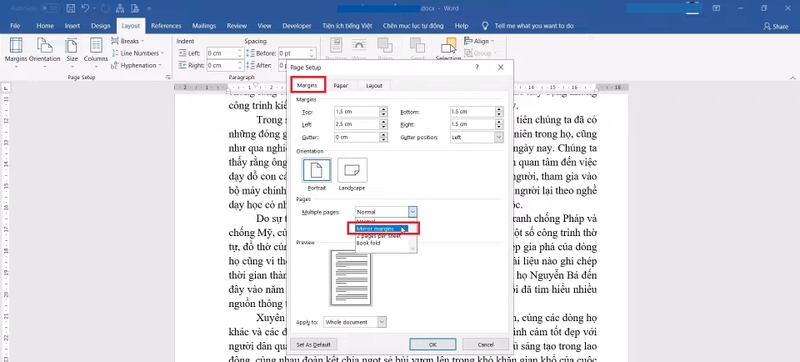 cách đánh số trang kiểu đối xứng trên word hình 4