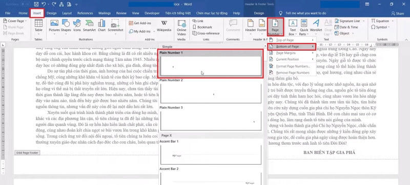 cách đánh số trang kiểu đối xứng trên word hình 7