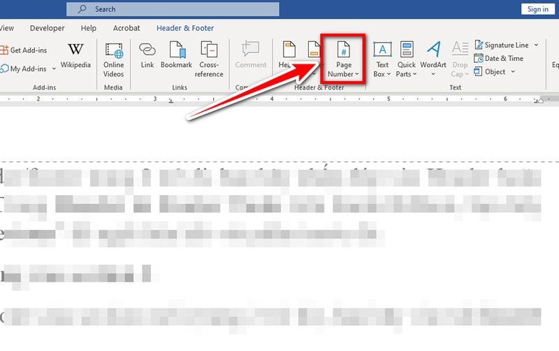 Cách đánh số trang từ trang 2 - 07