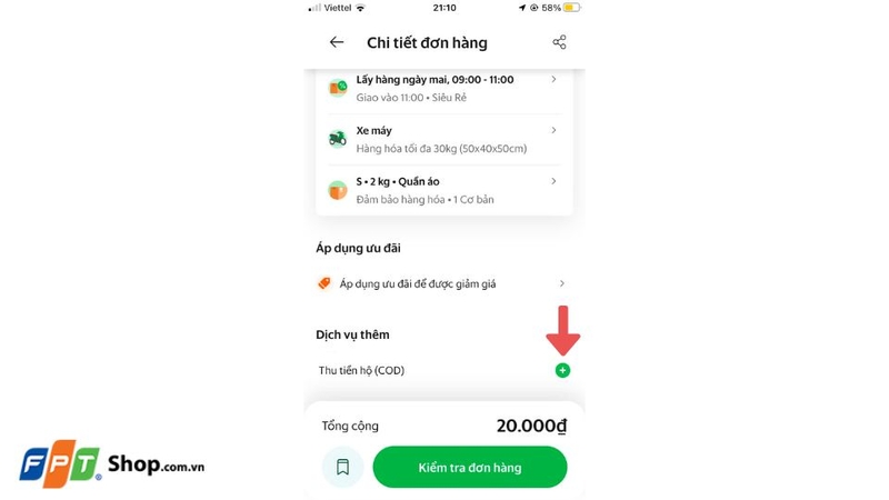 Cách đặt Grab giao hàng 11