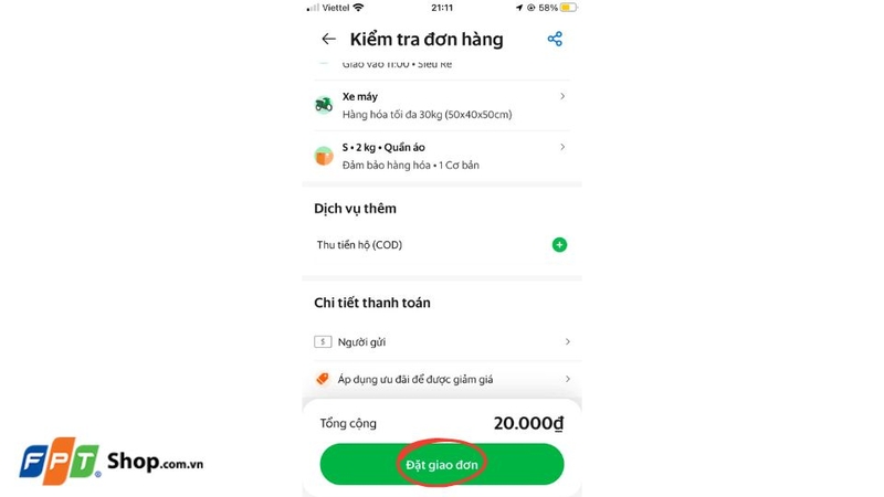 Cách đặt Grab giao hàng 15