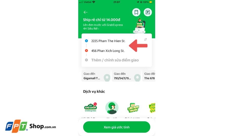 Cách đặt Grab giao hàng 2