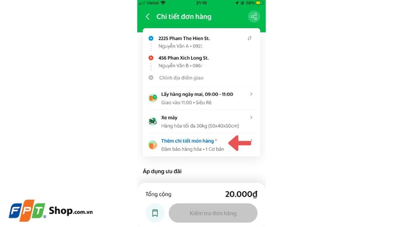 Cách đặt Grab giao hàng 8
