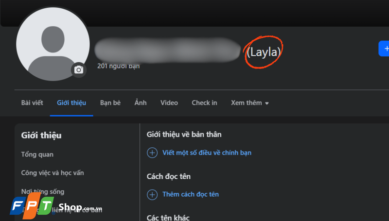 Cách đặt biệt danh trên Facebook 7