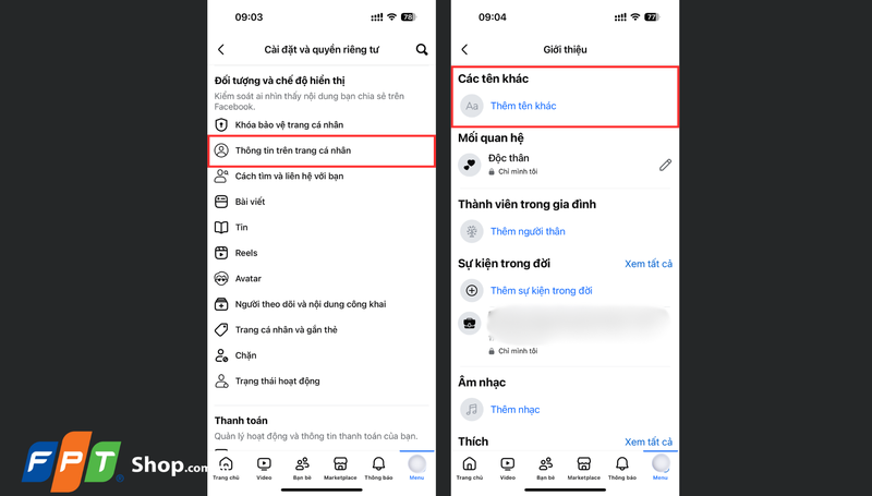 Cách đặt biệt danh trên Facebook 2