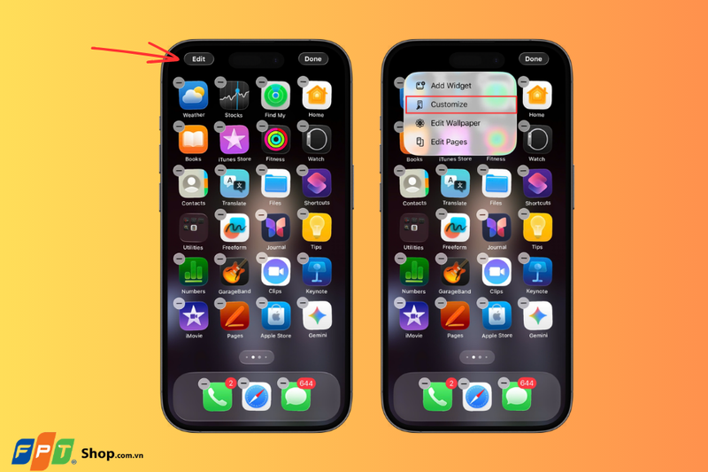 Cách đặt icon app trong suốt trên iOS 26 1