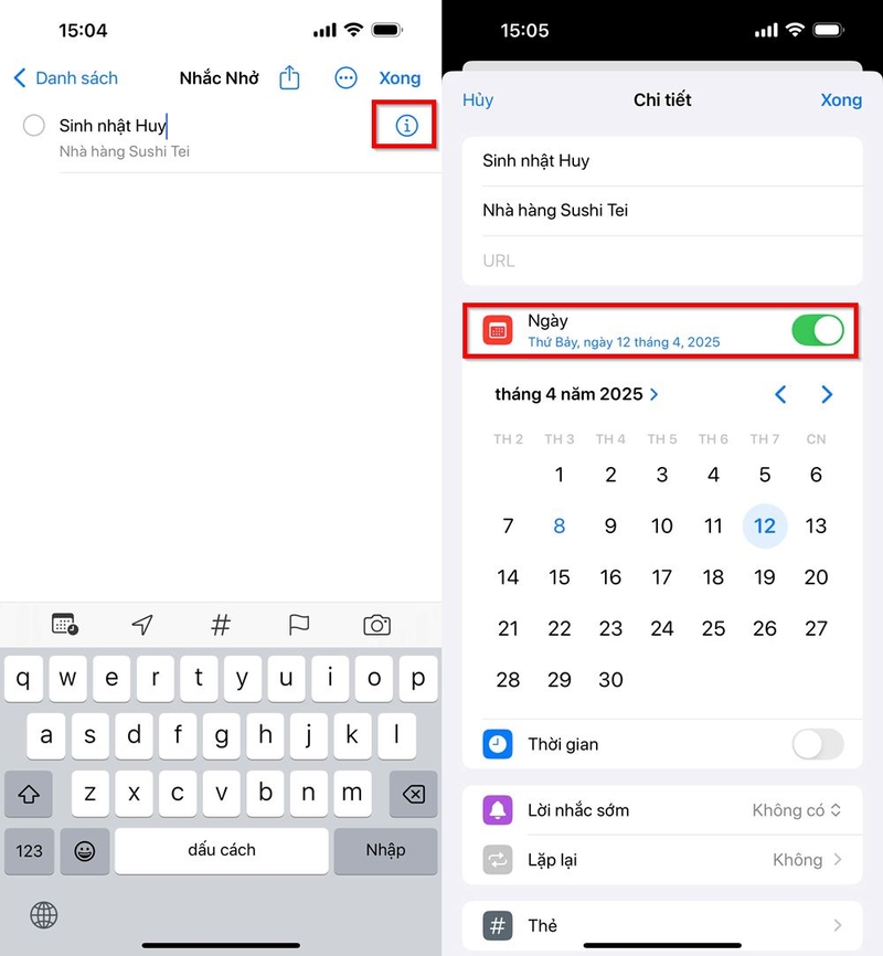 cách đặt lời nhắc sinh nhật trên iPhone ảnh 3