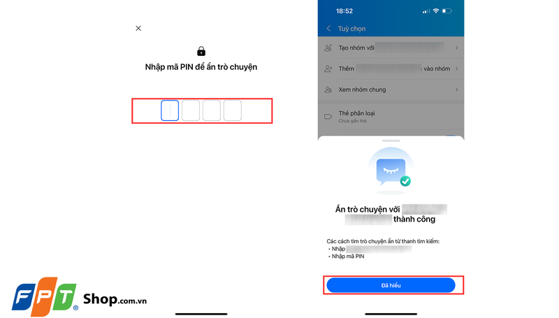 Cách đặt mật khẩu Zalo cho từng người 6