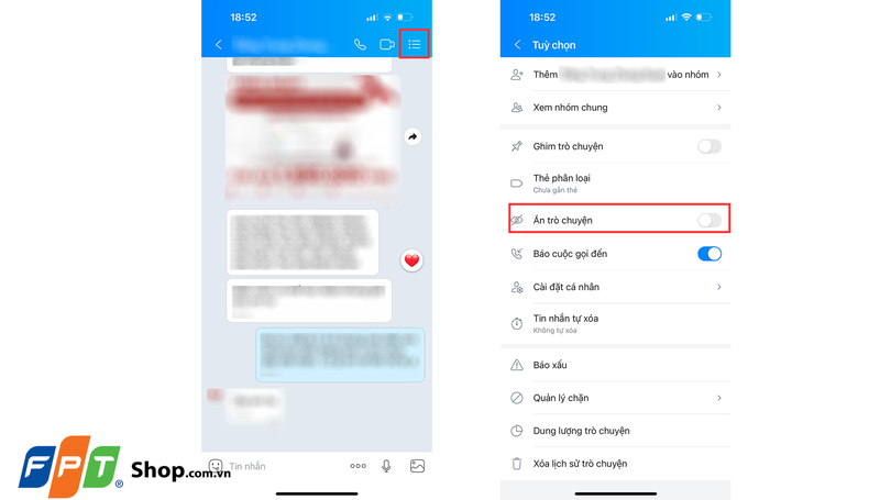 Cách đặt mật khẩu Zalo cho từng người 5