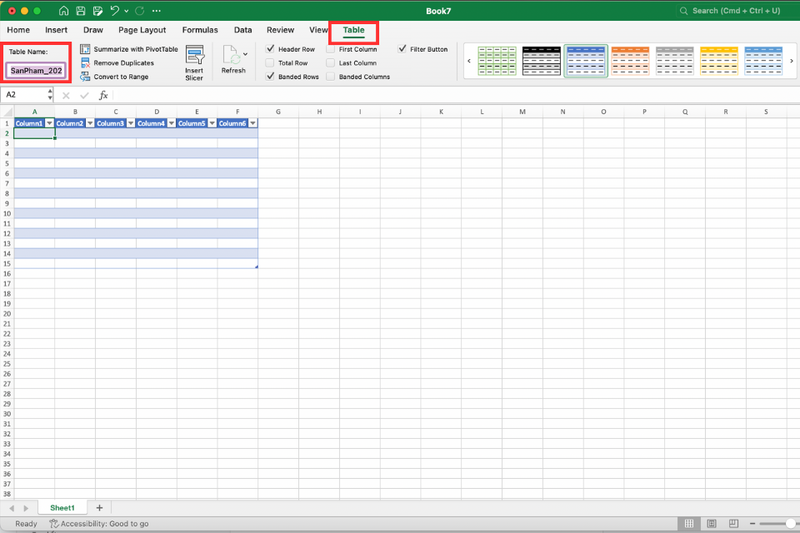 Cách đặt tên cho bảng Excel (3)