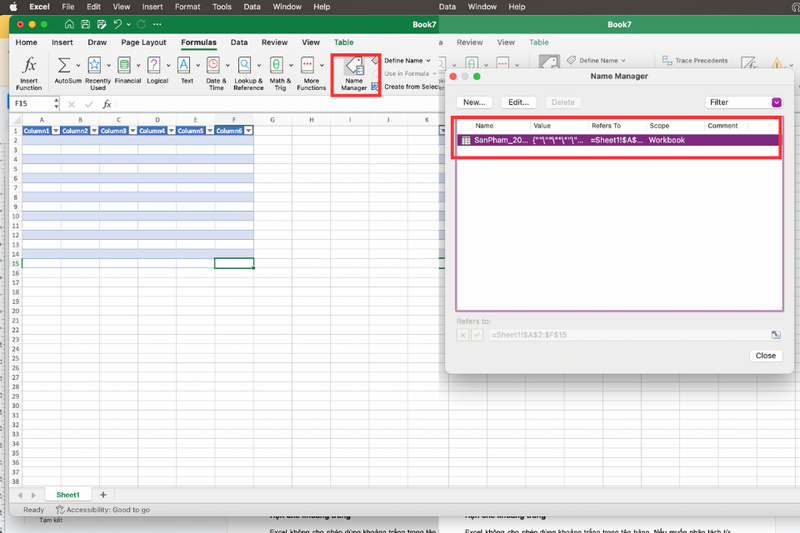 Cách đặt tên cho bảng Excel (4)