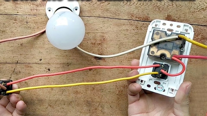 cách đấu 1 công tắc 1 bóng đèn 2