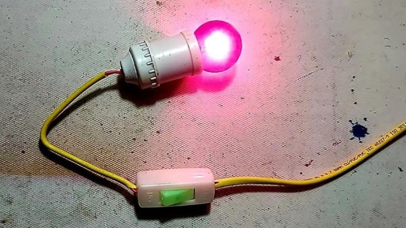 cách đấu 1 công tắc 1 bóng đèn 3