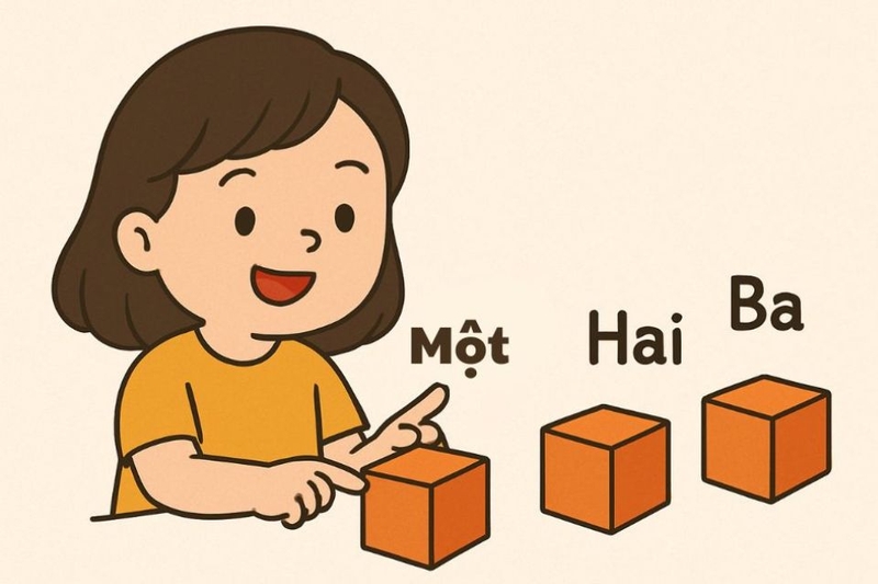 Cách đếm các khối lập phương đơn lẻ
