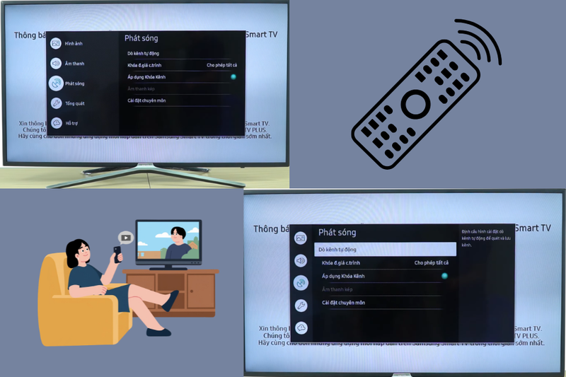 c&aacute;ch d&ograve; k&ecirc;nh tr&ecirc;n Smart tivi Samsung (3)