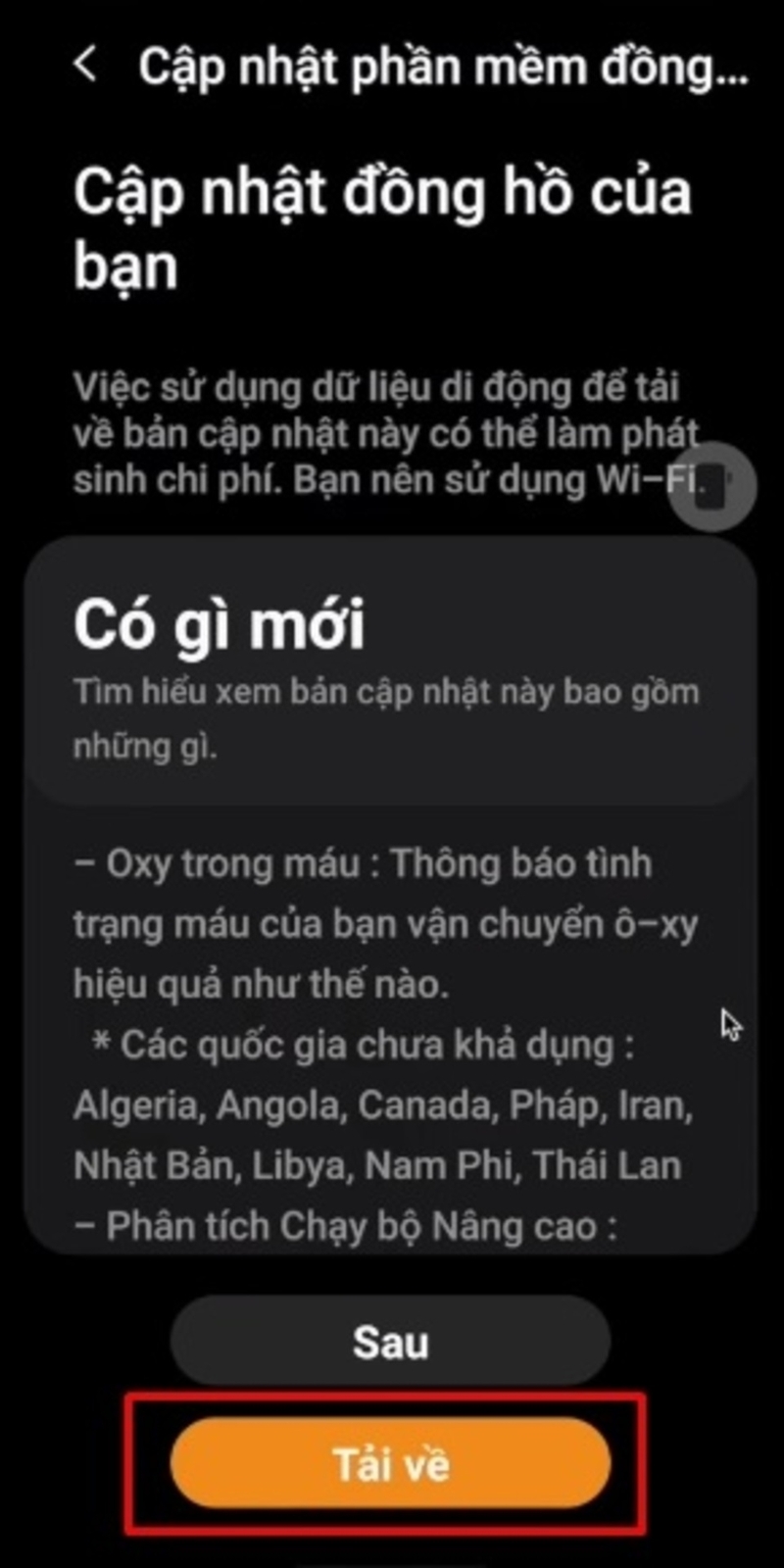 Cập nhật phần mềm mới nhất để cung cấp kết quả chính xác