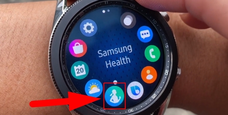 Mở ứng dụng Samsung Health trên đồng hồ