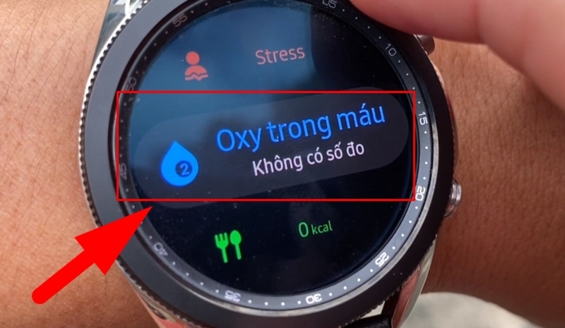 Chọn mục oxy trong máu trên ứng dụng