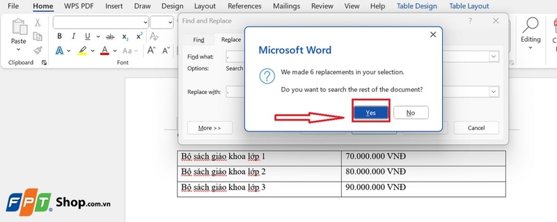 Xác nhận và thực thi quá trình thay thế
