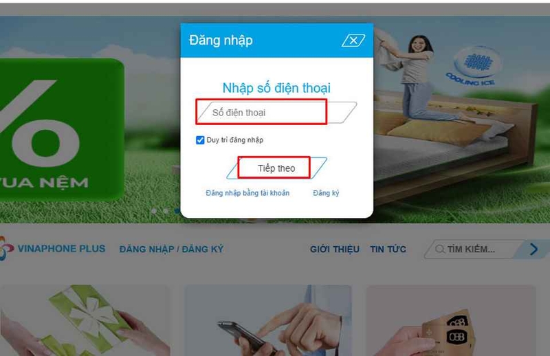 Đổi điểm Vinaphone sang Data bằng website