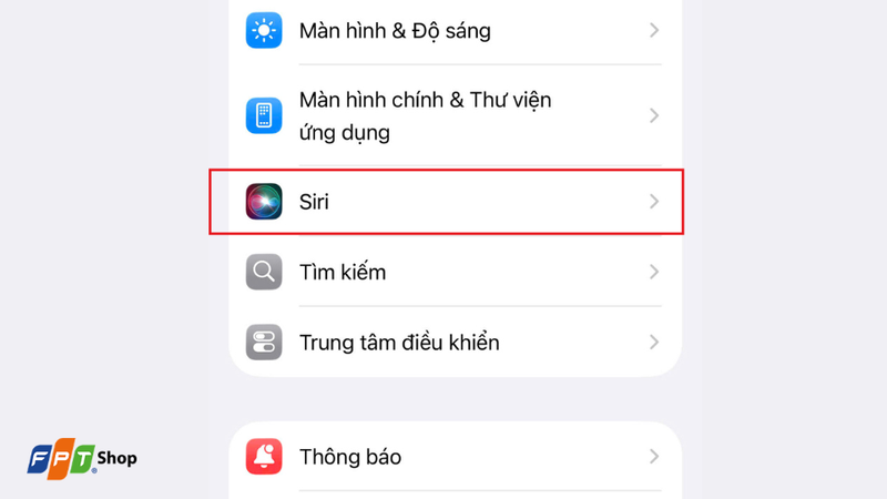 Chọn Siri
