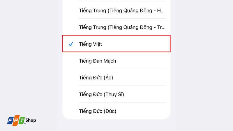 Chọn Tiếng Việt