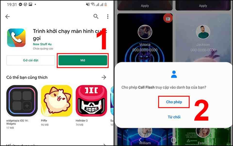 Thay đổi hình nền cuộc gọi bằng app Call Color Flash