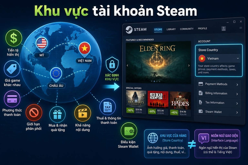 cách đổi khu vực tài khoản steam hình 2