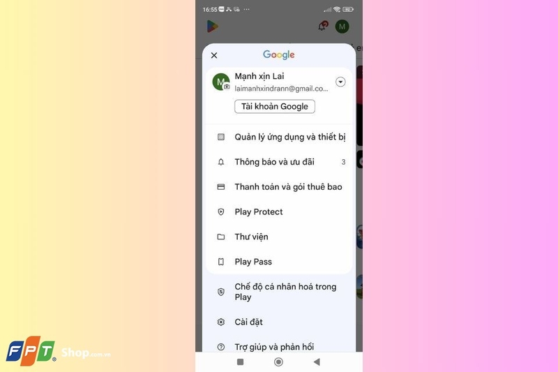 Truy cập vào trang hồ sơ của bạn