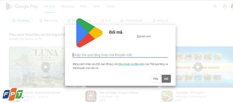 Cách đổi mã Google Play trên máy tính