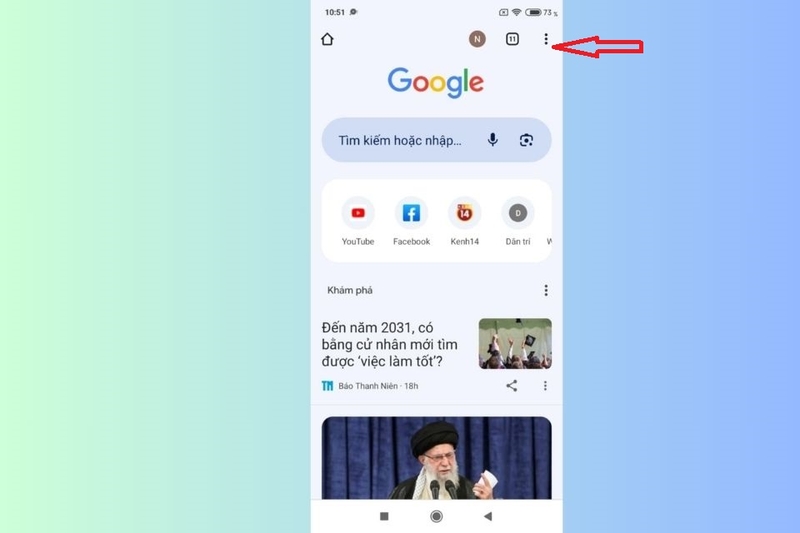 Cách đổi màu giao diện Google trên điện thoại Android