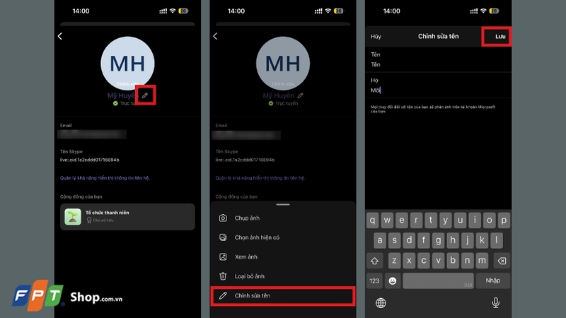 Cách đổi tên trên Microsoft Teams bằng điện thoại
