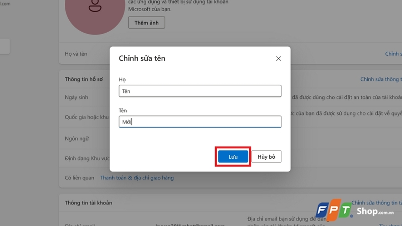 Cách đổi tên trên Microsoft Teams bằng máy tính