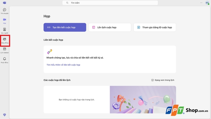 Truy cập mục Cộng đồng
