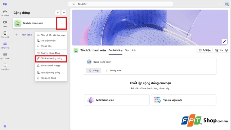 Chọn Chỉnh sửa cộng đồng