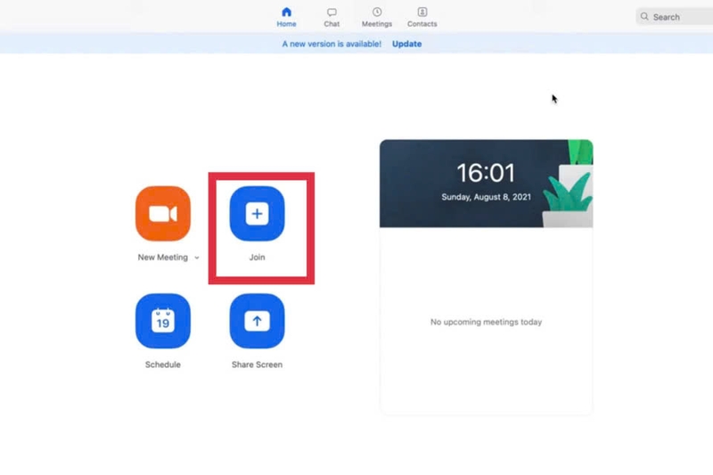 Mở Zoom và chọn Join