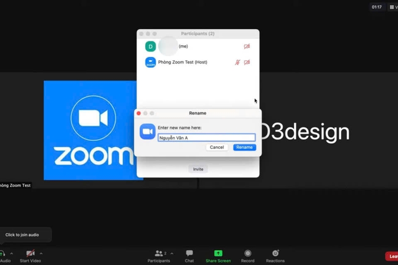 Nhập tên mới vào ô trống và nhấn Rename